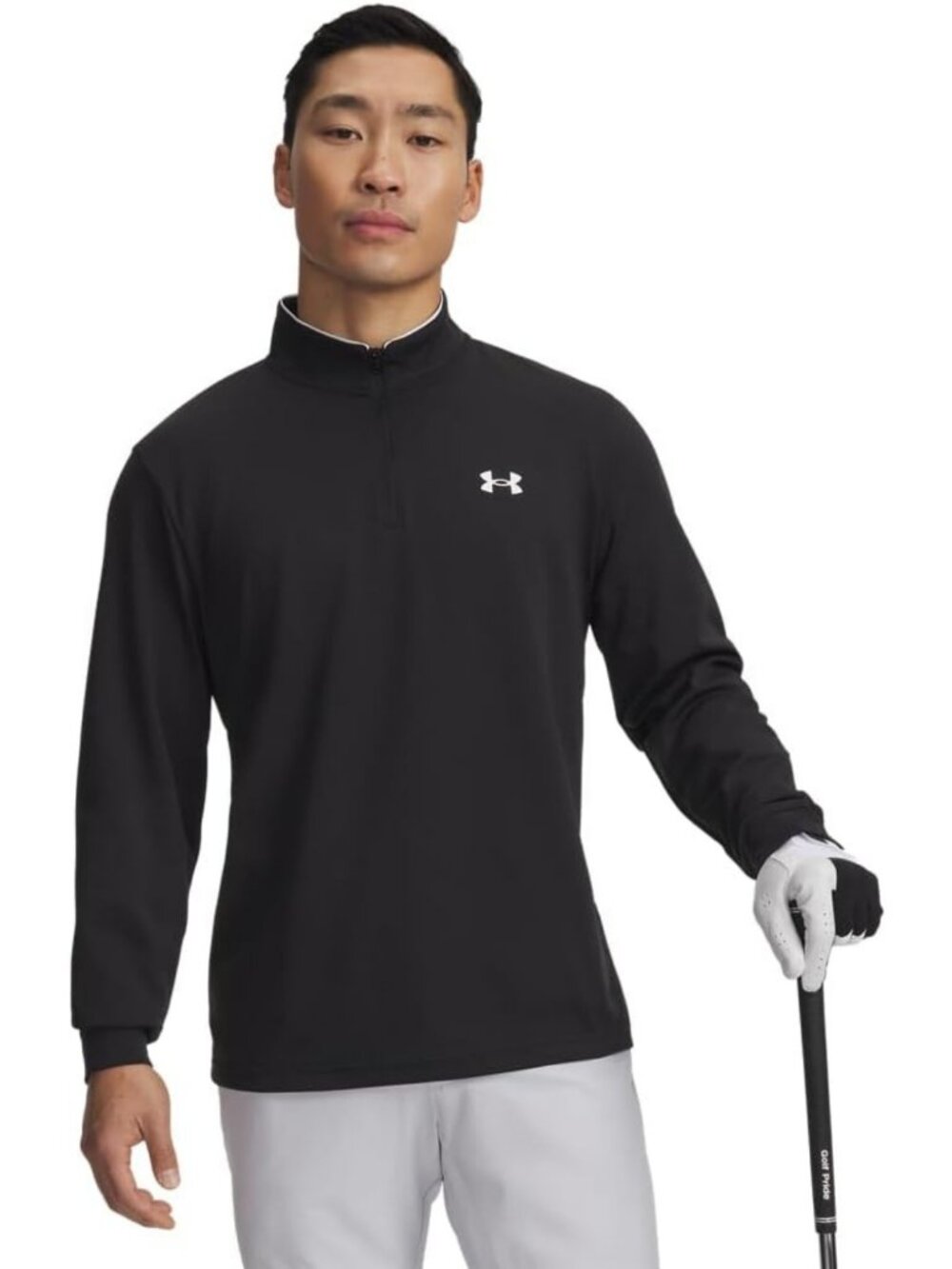 Men's Golf 1/4 Zip Pullover, Lightweight Performance Top, Breathable Activewear